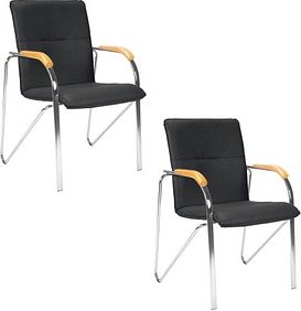 Nowy Styl Besucherstühle Samba schwarz Kunstleder, 2 St.