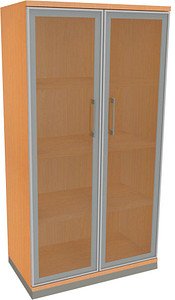 fm Aktenschrank Oldenburg, 4260429767915 buche, Acrylglas satiniert 3 Fachböden 80,0 x 44,2 x 151,7 cm