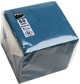 Thumbnail - PROnappe Servietten pazifikblau 2-lagig 20,0 x 20,0 cm, 50 St.