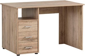 Thumbnail - MÖBELPARTNER Niels Schreibtisch wildeiche rechteckig, Wangen-Gestell eiche 115,8 x 70,0 cm