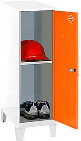 Thumbnail - Simonrack Spind SIMONLOCKER DISM weiß, orange 8425437122170, 1 Schließfach 40,0 x 50,0 x 101,5 cm