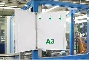 Thumbnail - tarifold Wand-Sichttafelsystem 413102 DIN A3 weiß mit 10 St. Sichttafeln, 1 St.