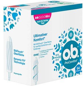 o.b. Tampons ProComfort Mini für leichte Periode, 64 St.