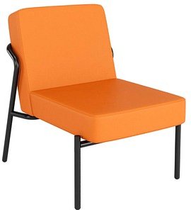 Thumbnail - medso powered by PAPERFLOW Sessel MEDSO S orange schwarz Kunstleder 58,0 x 74,3 x 38,0 cm, 1 St.