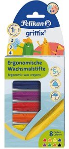 Pelikan griffix® Wachsmalstifte farbsortiert, 8 St.