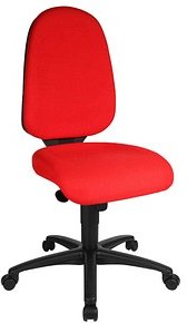 Thumbnail - Topstar Bürostuhl Syncro Pro 5, S500 G21 Stoff rot, Gestell schwarz