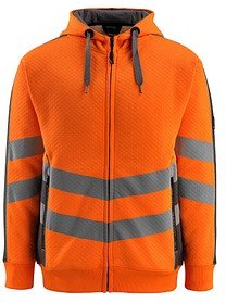 Thumbnail - MASCOT® unisex Warnschutz-Langarmshirt Corby warnorange, anthrazit Größe XL