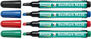 Thumbnail - STANGER BestMark M236 Permanentmarker-Set farbsortiert 1,0 - 4,0 mm, 4 St.