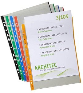 herlitz Prospekthüllen DIN A4 glasklar glatt 0,07 mm, 50 St.