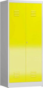 ClassiX Spind lichtgrau, zinkgelb X-515716, 1 Schließfach 80,0 x 50,0 x 180,0 cm