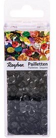 Thumbnail - Rayher Streu-Pailletten schwarz gewölbt Ø 6,0 mm, 4.000 St.