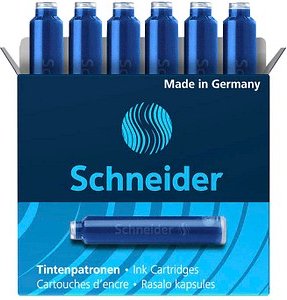 Thumbnail - Schneider Tintenpatronen für Füller blau, 6 St.