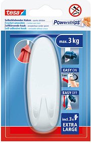 Thumbnail - tesa Powerstrips XL Oval Klebehaken für max. 3,0 kg 28,7 x 38,8 mm