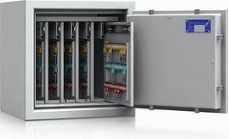 ISS safe4key Schlüsseltresor lichtgrau mit 280 Haken, Doppelbartschloss, 50,0 x 42,0 x 50,0 cm, 1 St.