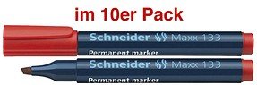 Schneider Maxx 133 Permanentmarker rot 1,0 - 4,0 mm, 10 St.