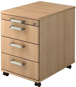 HAMMERBACHER Solid AC30 Rollcontainer eiche 4 Auszüge 42,8 x 58,0 x 59,0 cm