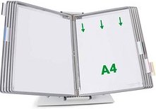 Thumbnail - tarifold Sichttafelsystem 434100 DIN A4 grau mit 10 St. Sichttafeln, 1 St.