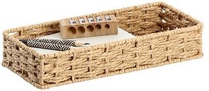 Thumbnail - Zeller Schreibtisch-Organizer Papiergeflecht natur Papiergeflecht 11,0 x 24,0 x 4,5 cm