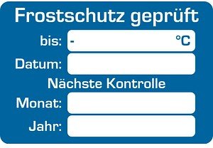 EICHNER Aufkleber Frostschutz geprüft, blau/weiß, 250 St.