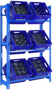 Simonrack Getränkekistenregal SIMONBOTTLE 3 8435104962459 blau 80,0 x 30,0 x 180,0 cm