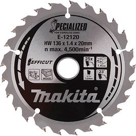 makita E-12120 EFFICUT Kreissägeblatt 136,0 mm, 25 Zähne