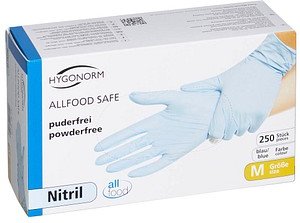 HYGONORM unisex Einmalhandschuhe ALLFOOD SAFE blau Größe M, 250 St.