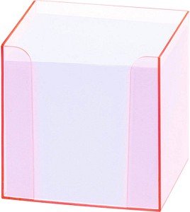 Thumbnail - folia Zettelbox LUXBOX transparent inkl. 800 Notizzettel weiß