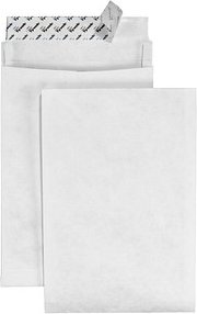 BONG Faltentaschen Tyvek® Expander DIN B4 ohne Fenster weiß mit 3,8 cm Falte, 100 St.