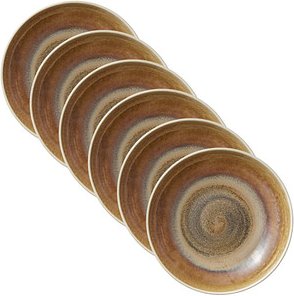 6 HEART & SOUL Suppenteller Perfect Match Cumin hellbraun 28,0 cm