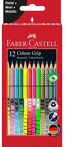 FABER-CASTELL Colour GRIP Buntstifte farbsortiert, 12 St.