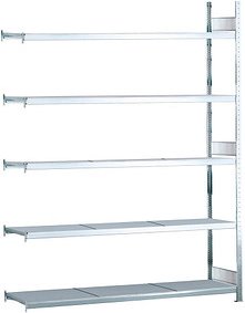 SCHULTE Anbau-Weitspannregal WS 2000 15735 silber 225,0 x 60,0 x 300,0 cm