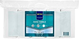 METRO PROFESSIONAL Papierhandtücher 203532 Zick-Zack-Falzung 2-lagig 5x 160 Tücher