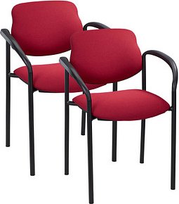 2 Nowy Styl Besucherstühle Styl bordeaux Stoff