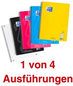 OXFORD Collegeblock TOUCH A4+ Lineatur 28 kariert mit beidseitigem Rand DIN A4 mit Rand, 1 Block