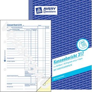 AVERY Zweckform Kassenbericht Formularbuch 317, 1 St.