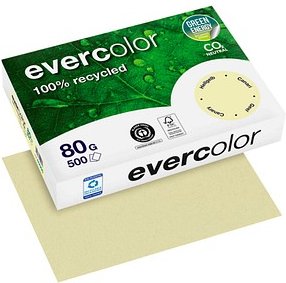 Clairefontaine Recyclingpapier Evercolor hellgelb DIN A4 80 g/qm 500 Blatt
