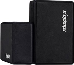 relaxdays Yogablock schwarz