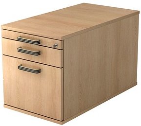 HAMMERBACHER Haziender Rollcontainer eiche 3 Auszüge 42,8 x 80,0 x 51,2 cm