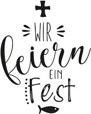 Rayher Motivstempel WIR feiern EIN Fest 6,0 x 7,0 cm, 1 St.