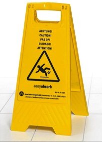 easy absorb Warnaufsteller Achtung! "Achtung!" dreieckig 24 x 61 cm