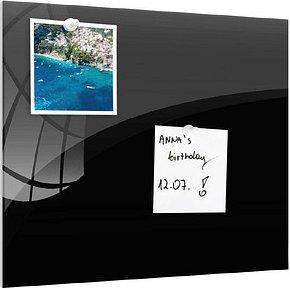 ALLboards Glas-Magnettafel 50,0 x 50,0 cm schwarz