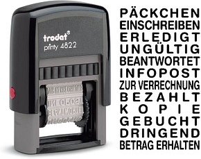 trodat Textstempel printy 4822 selbstfärbend schwarz ohne Logo, 1 St.