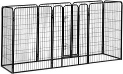 relaxdays Welpenauslauf Größe XXL schwarz 76,5 x 235,0 x 120,0 cm, 1 St.