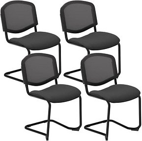 4 Nowy Styl Besucherstuhl Iso Ergo Mesh anthrazit Stoff