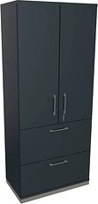 fm Aktenschrank Oldenburg, 4260649684955 lavagrau 2 Fachböden 80,0 x 44,2 x 186,9 cm