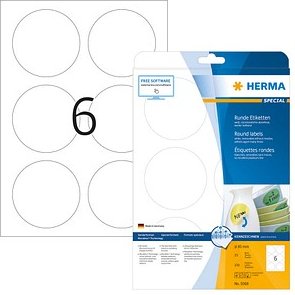 Thumbnail - 150 HERMA Etiketten 5068 weiß 85,0 x 85,0 mm