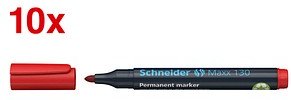 Schneider Maxx 130 Permanentmarker rot 1,0 - 3,0 mm, 10 St.