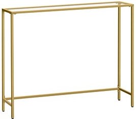 Thumbnail - VASAGLE Konsolentisch rechteckig Glas gold 100,0 x 20,0 x 80,0 cm, 1 St.