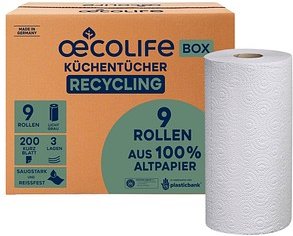 FRIPA Küchenrollen OECOLIFE 3-lagig, 9 Rollen