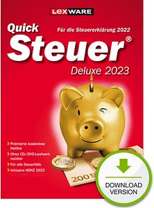 Thumbnail - LEXWARE QuickSteuer Deluxe 2023 (für das Steuerjahr 2022) Software Vollversion (Download-Link)